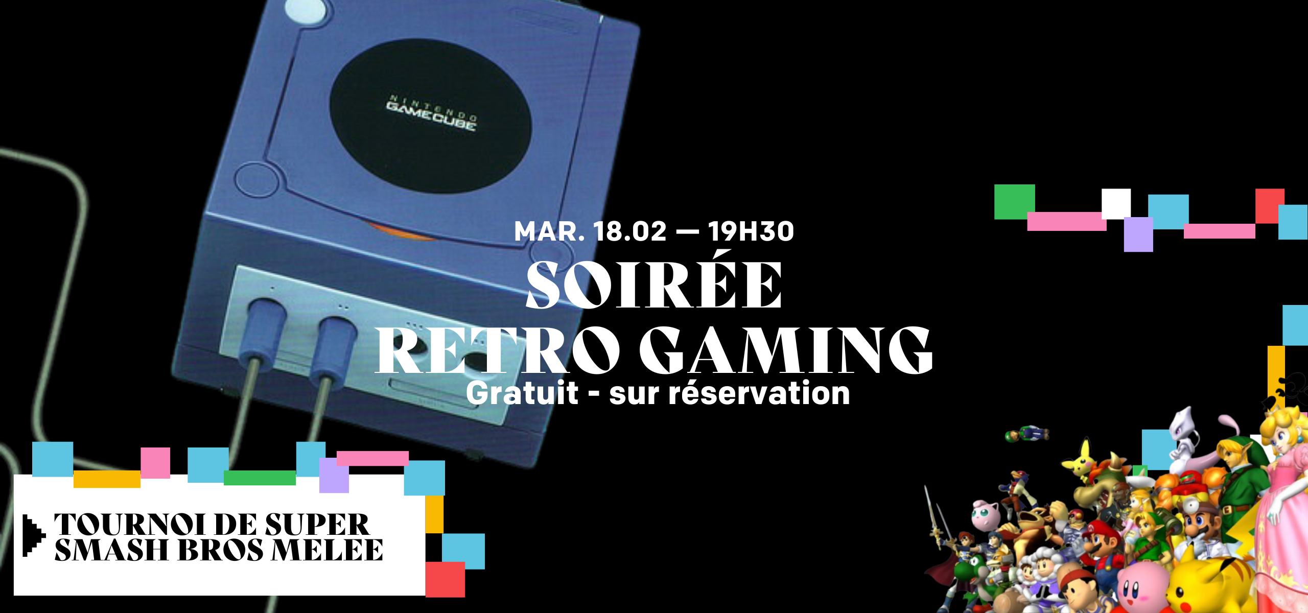 visuel soirée retro gaming : super smash bros melee
