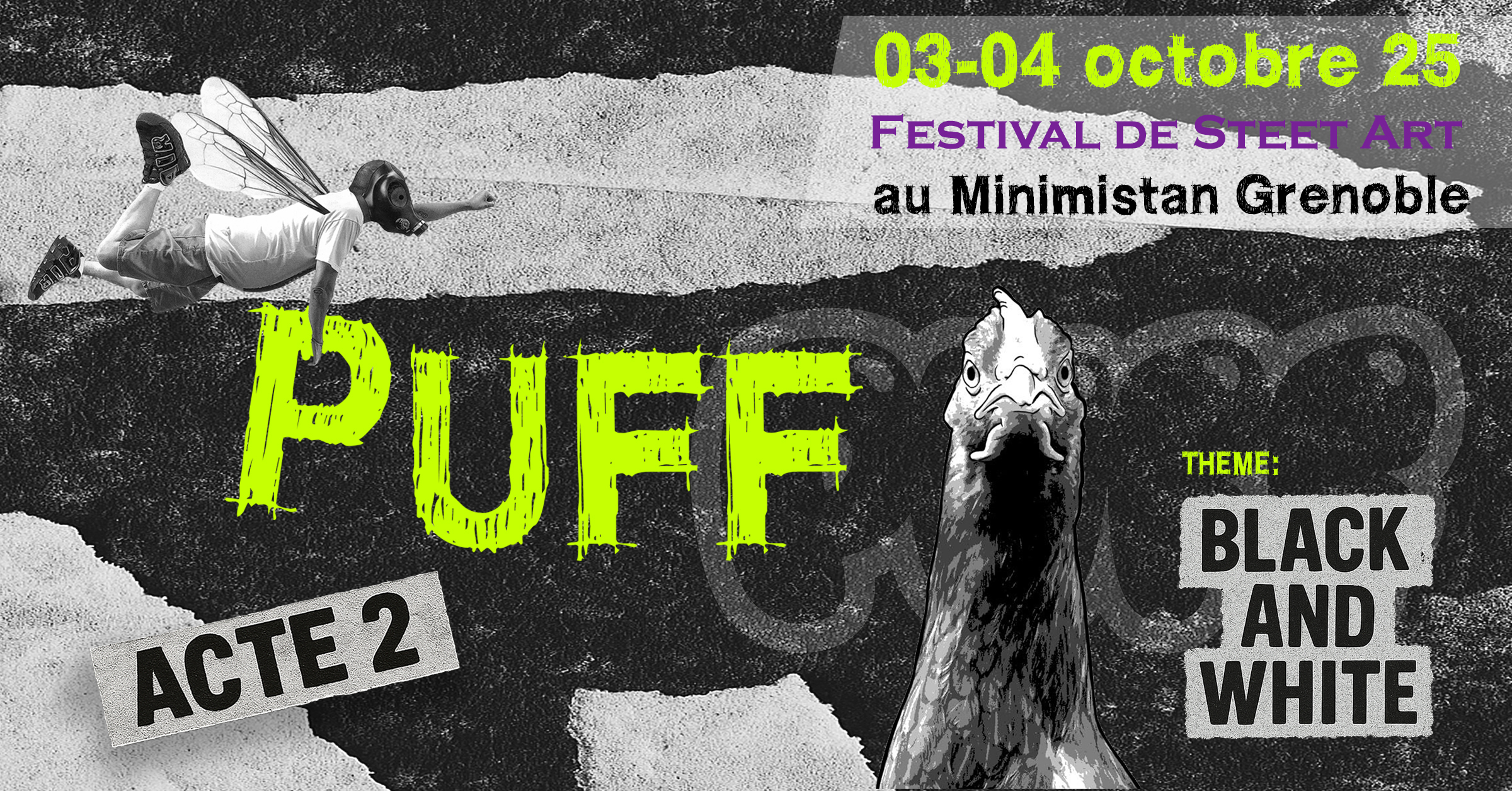 Bannière événement de la deuxième édition du Paste Up Festival