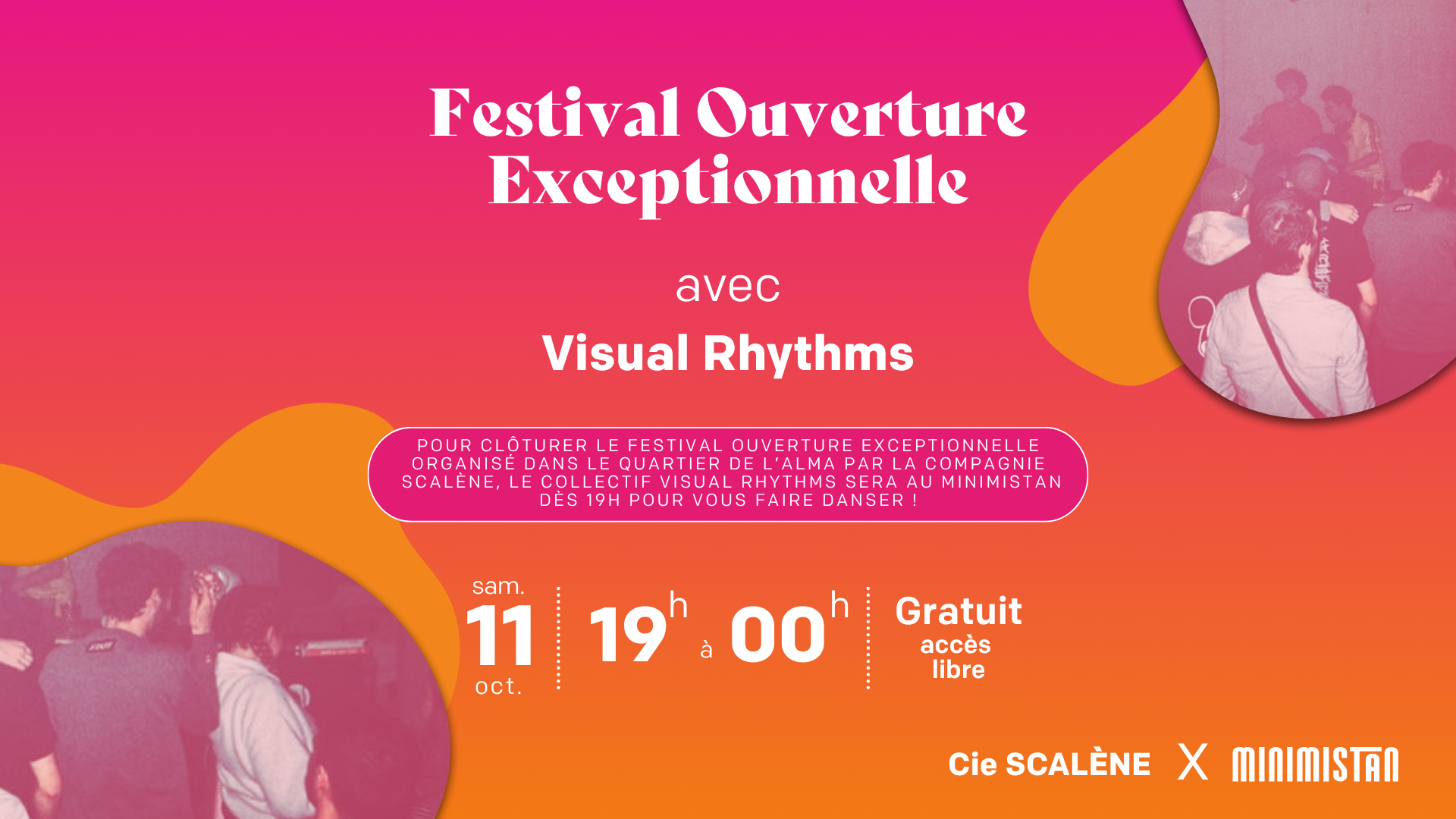 Bannière de la soirée de clôture du festival Ouverture Exceptionnelle