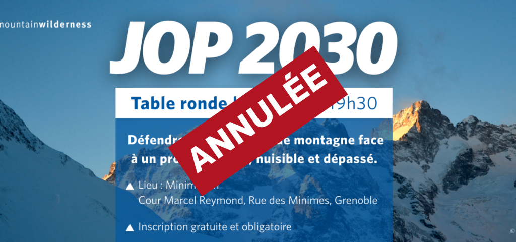 Bannière JOP 2030 annulée