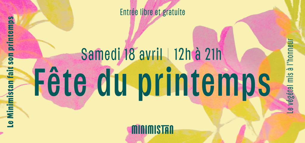 Bannière Fête du printemps au Minimistan le samedi 18 avril 2026