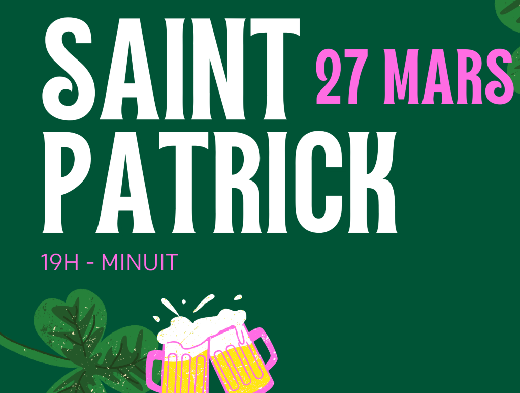 Bannière Saint-Patrick version Minimistan le 27 mars 2026