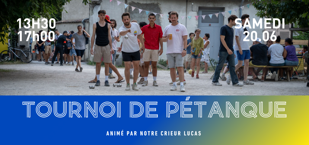 Bannière tournoi de pétanque 
