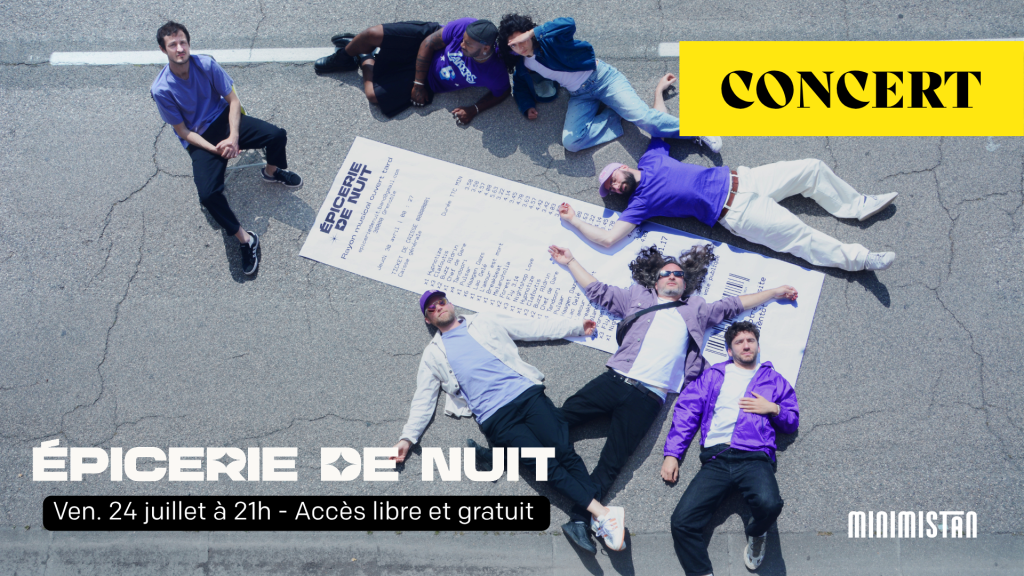 Bannière concert Épicerie de nuit le 24 juillet 2026